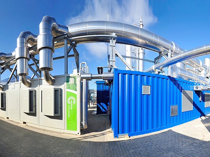 Biogas Compressor combined with microturbines